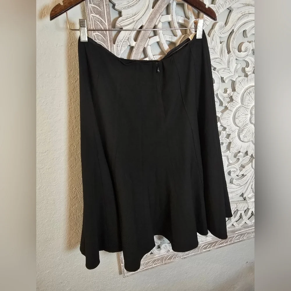 Michael Kors Women's Black A Line Flared Skirt Classy Business Casual Size 8